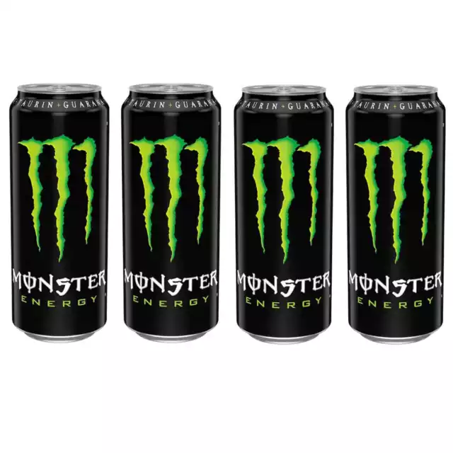 Monster Energy Drink Erfrischungsgetränk mit Koffein 500ml 4er Pack