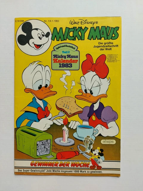Ehapa - Micky Maus Nr. 1 / 04.1.1983 / Top Zustand / Z1- (mit Beilage)