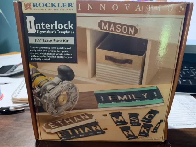 Rockler Interlock Signmaker's Templates - State Park Font Kit 3-3/8