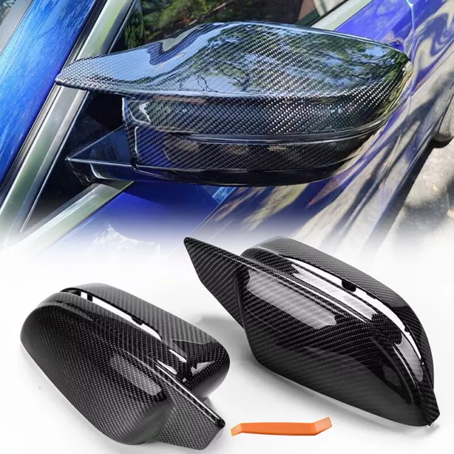 2x Real Carbon Fiber Mirror Cover Cap Fits BMW 3er G20/ 4er G22 G23 G26/ 5er G30