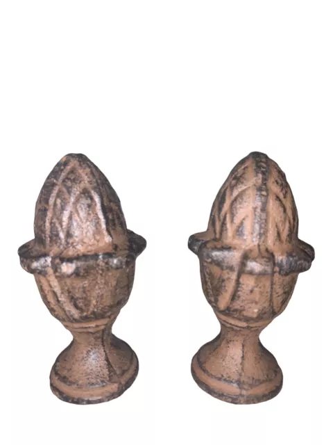 VTG Brown Cast Iron PINEAPPLE Architectural Salvage Fence? Post Topper Finial