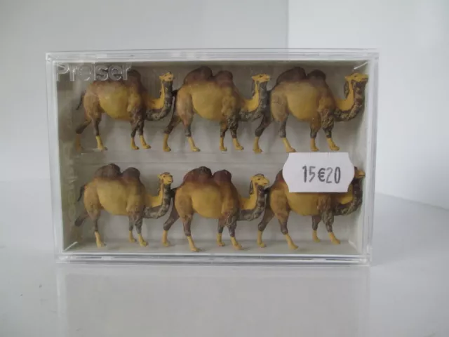 Preiser 20383 Figurines Animaux 6 Chamaux  Zoo  Neuf En Boite Ho 1/87