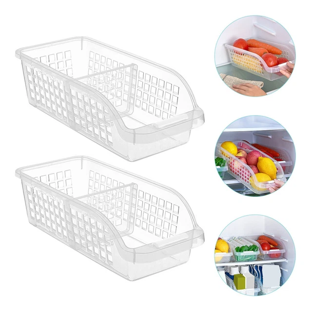 2 Pcs Sundry Milk Box Refrigerator Bin Out Trash Can Storage Box