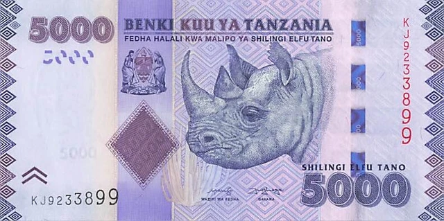 Tanzania 5000 Shillings 2010 UNC