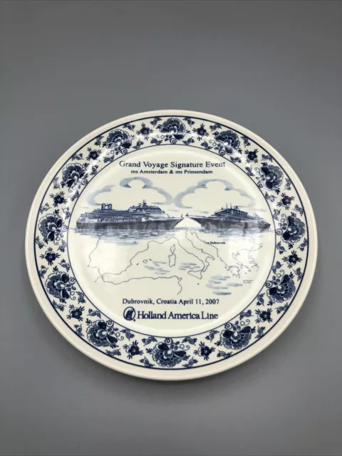 Holland America Line Dubrovnik Croatia 2007 Grand Voyage Signature Event Plate