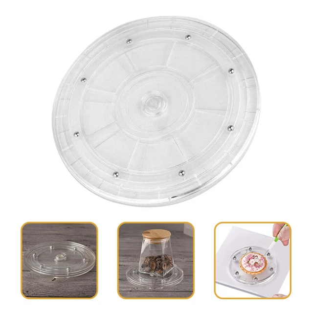 Lot De 4 Plateaux Tournants En Acrylique Transparent 7.6 Cm - Lazy Susan Pour Cuisine, Épices, Déco