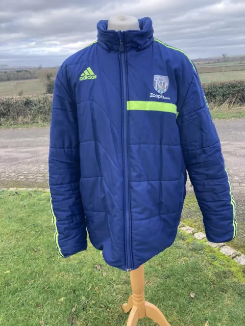 West Brom Adidas Bench Coat West Bromwich Albion Size Large XL