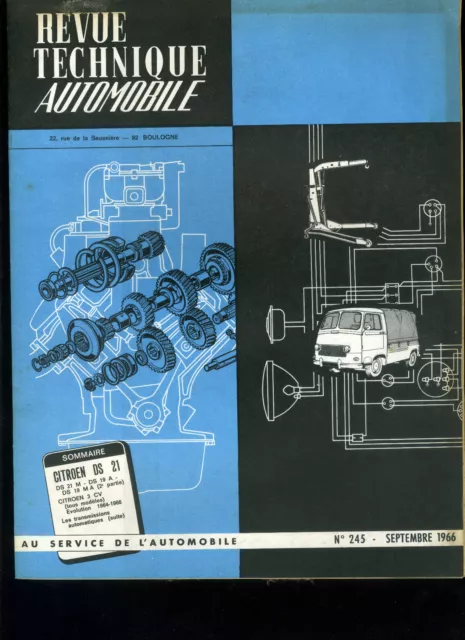 (C15) Revue Technique Automobile Citroen Ds 21 / Citroen 3Cv