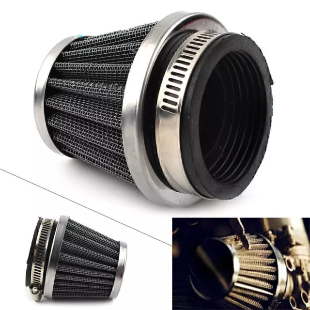 50mm Chrome Motorcycle ATV Pit Dirt Bike Air Filter for Honda Yamaha Suzuki