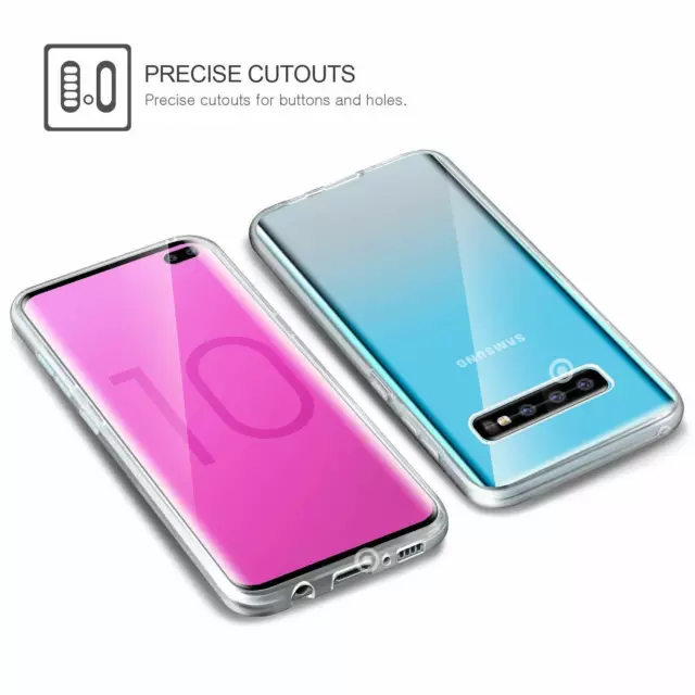 COVER per SAMSUNG GALAXY S10 / S10+ (PLUS) / S10e CUSTODIA Fronte Retro 360 TPU 3