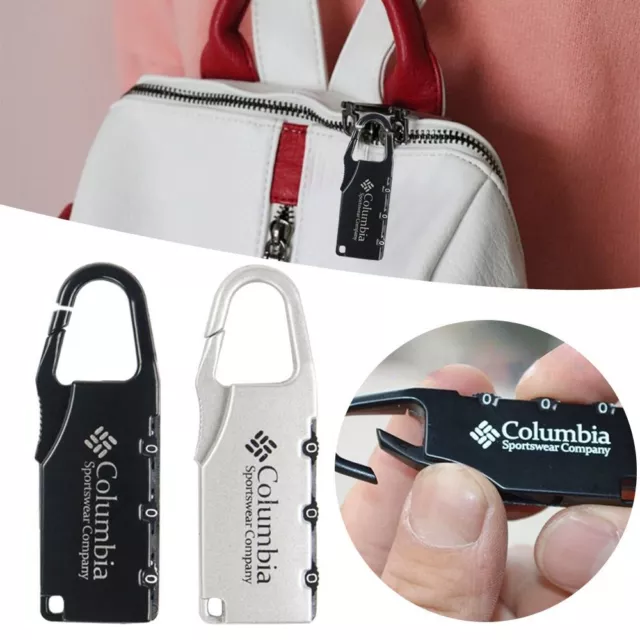 Zipper Bag Lock Luggage Code Lock 3 Digit Combination Lock Password Padlock