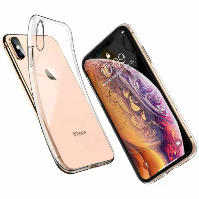 Housse coque mince luxe silicone ultra-mince pour Apple iPhone X 8 7 Plus 2