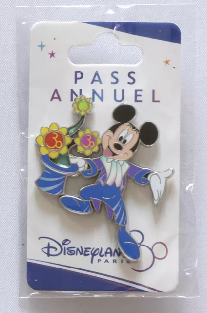 Disneyland Paris - Pin Mickey Mouse Blumen Pass Annuel - 30. Jubiläum 2022
