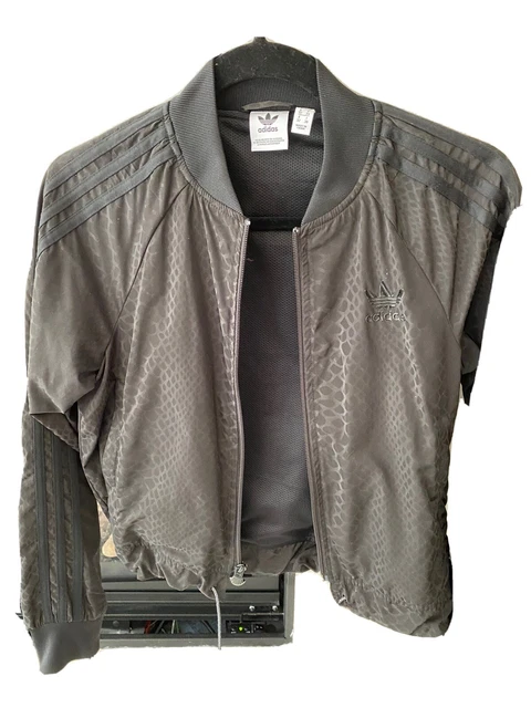 Adidas Womens Size XS Black Bomber Jacket Gently Used