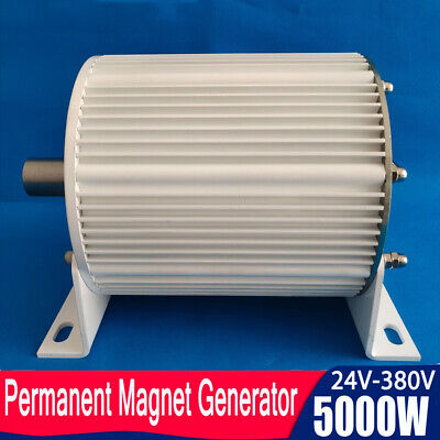 Fase de imán permanente generador de 3 5000W 220V 380V 300RPM Viento Turbina De Agua Hazlo tú mismo