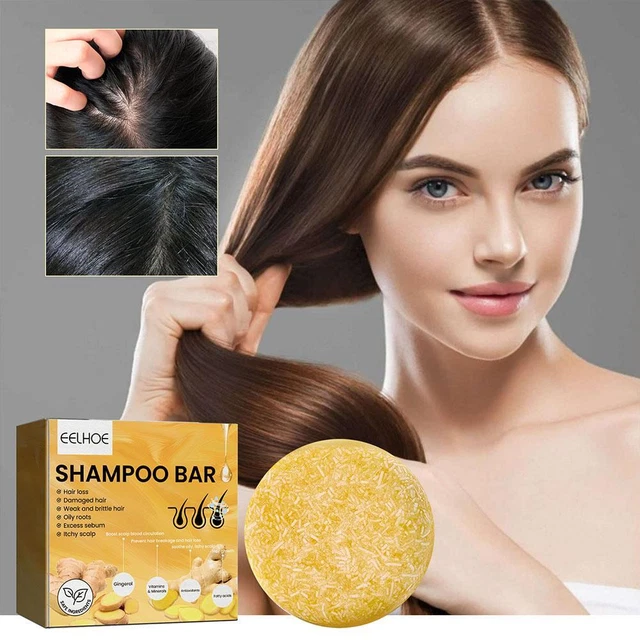 ORGANIC GINGER SHAMPOO Bar Anti Hair Loss Shmpoo Soap Hair Growth Care