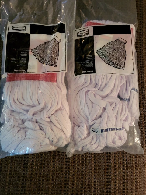 Rubbermaid Rough Pro lot of (2) Mop heads  #906901621 size lg (NEW)