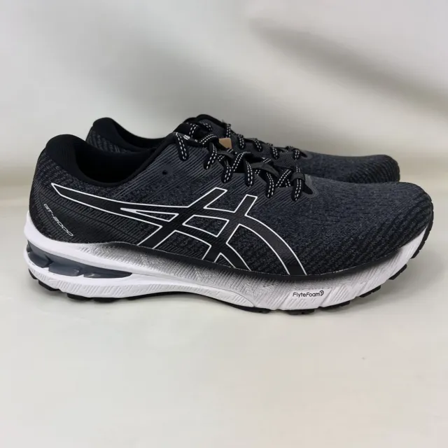 Asics GT-2000 10 Running Shoes Black Gray White Men's Size 9