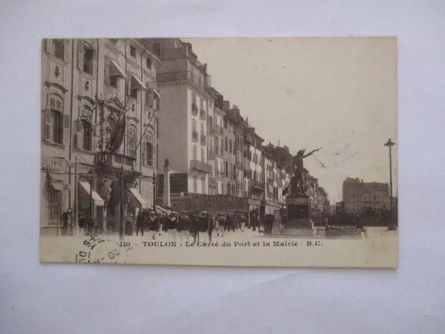 Cpa Var 83 Toulon Toulon Le Carre Du Port Et La Mairie