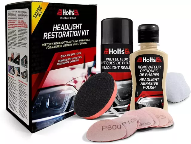 Holts Car Headlight Restoration Kit Restore Clarity & Appearance MOT HREP0031A