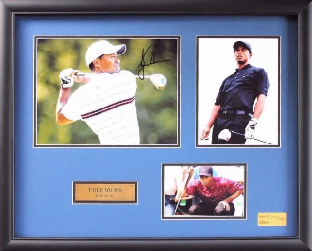 New Tiger Woods Signed Limited Edition Memorabilia Framed