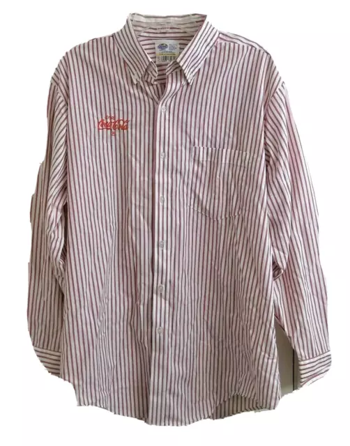 Coca-Cola Vintage Long Sleeve Uniform Shirt Men's 17 1/2 Size Riverside Brand