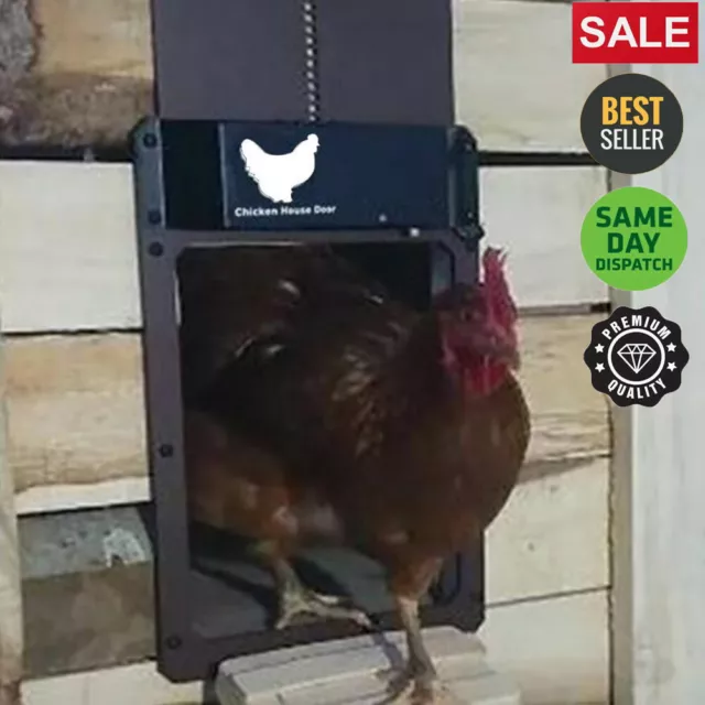 Automatic Chicken Coop Door Opener Light Sensor Battery Operated Color Auto Door
