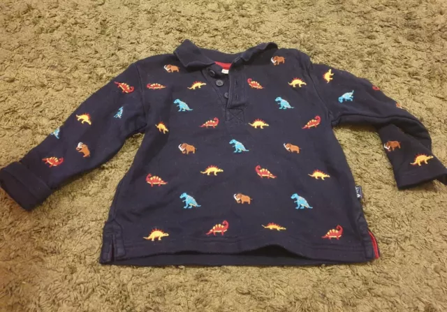 Polo a maniche lunghe dinosauro marino Jojo Maman Bebe età 18-24 mesi