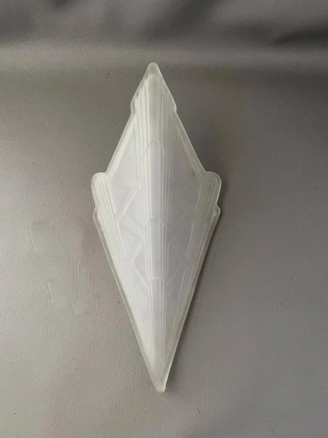 Antique Vtg French Marseilles Art Deco Slip Glass Chandelier Sconce Lamp Shade