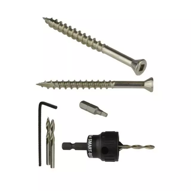 Qty 2000 Trim Head Decking Screw 8g x 50mm Stainless 304 Timber Smartbit T17