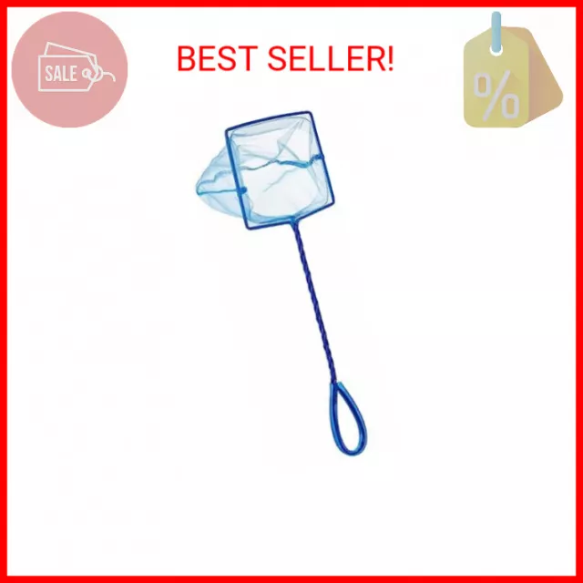 Marina 4-Inch Blue Fine Nylon Net with 10-Inch Handle, Aquarium Maintenance Tool