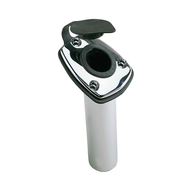 Perko Fishing Rod Holder - 65° Angled Flush Mount Chrome Plated Zinc 1205DP0CHR