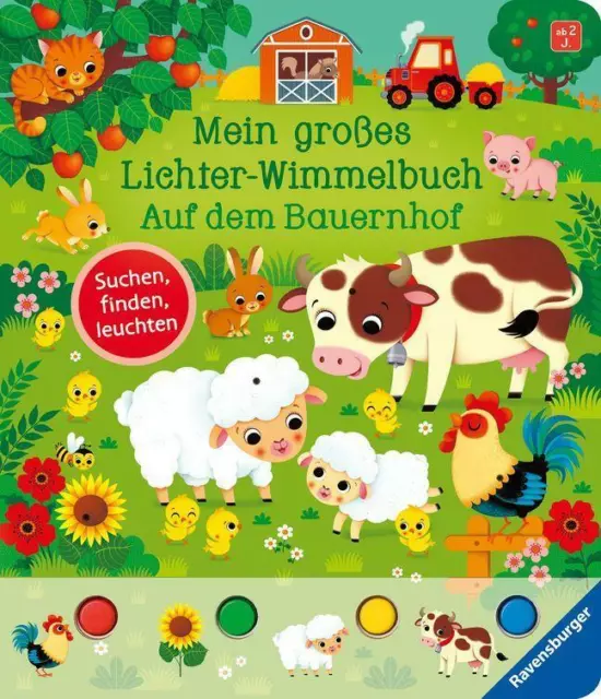 Mein großes Lichter-Wimmelbuch: Auf dem Bauernhof | Buch | 9783473410415