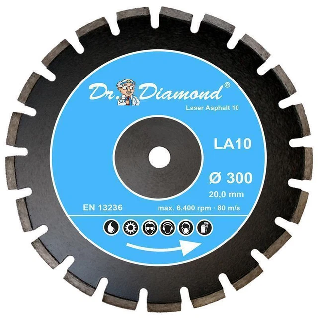 Asphalt Diamanttrennscheibe Laser - 300 Mm - 20,0 Mm Diamant