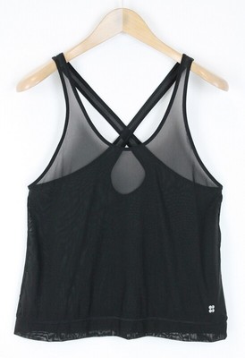 Sweaty Betty ~ Xx Petit Femmes Haut Maille Transparent Croisé Bretelles Stretch 