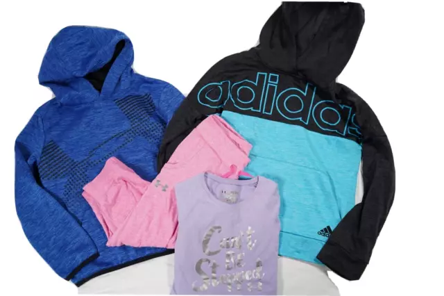 Youth Girl's Lot (4) UNDER ARMOUR, ADIDAS & NIKE Hoodies, Pants & Shirt Sz M