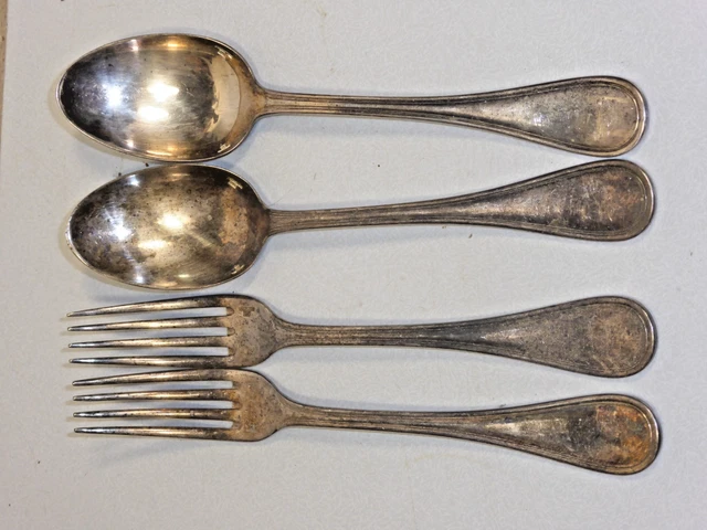 Couverts Christofle En Métal Argenté – Cuillère, Fourchette, Couteau – Vintage 1920-1949