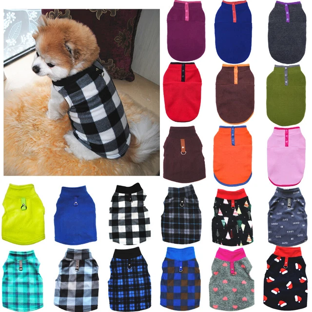 Warm Winter Dog Clothes Soft Fleece Dog Jacket Pet Coat Sweater Puppy Cat Jumper