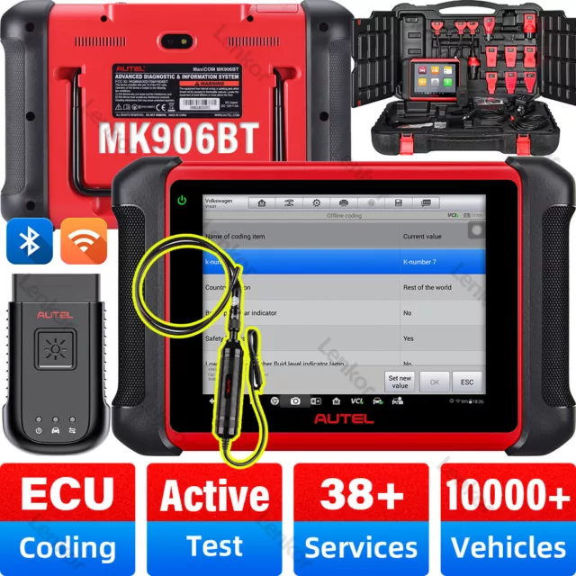 2024 Autel Maxisys Pro MK906BT OBD2 Car Diagnostic Scanner Tool KEY Coding TPMS