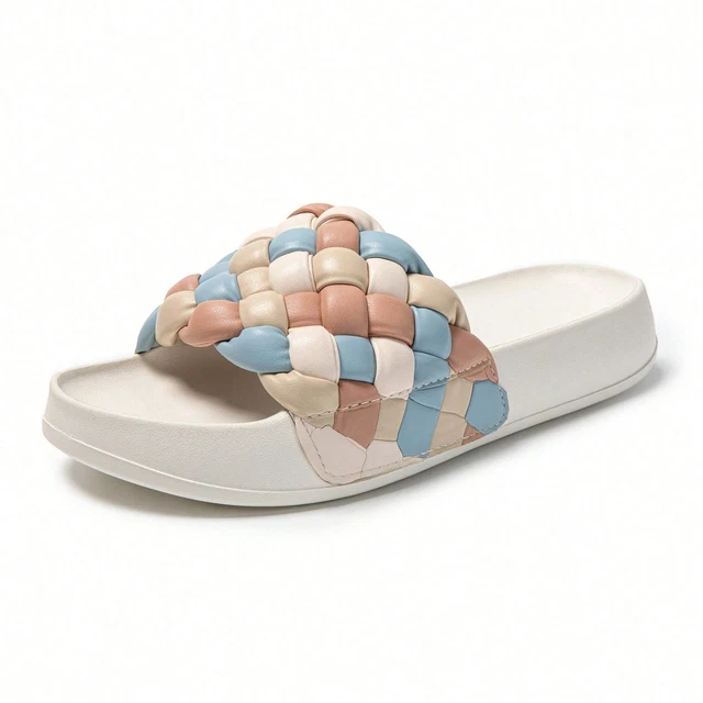 Ciabatte Donna Estive JOMIX Made In Italy | Anatomiche Con Zeppa E Fascia Crociata | Pantofole Comode Da Casa