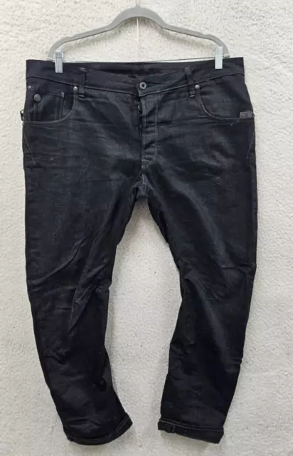 G Star Raw Arc Zip 3D Men Jeans 38X30 Black Cotton Blend Slim Stretch Denim