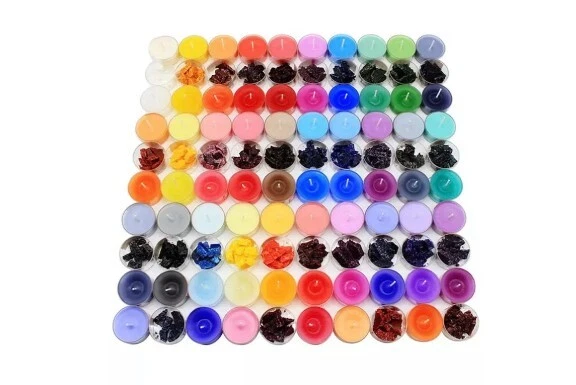 Juego de -50- 15 - Gramos Tintes Naturales de Cera para Velas Soja - Parafina - Cera de Abejas