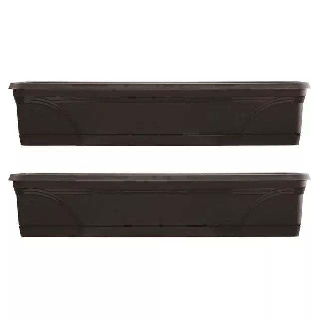 Southern Patio 36 Inch Medallion Hanging Windowsill Garden Box Planter (2 Pack)