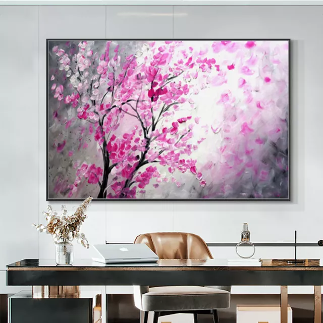 Mintura Handmade Tree Flowers Oil Paintings On Canvas Wall Art Modern Home Decor