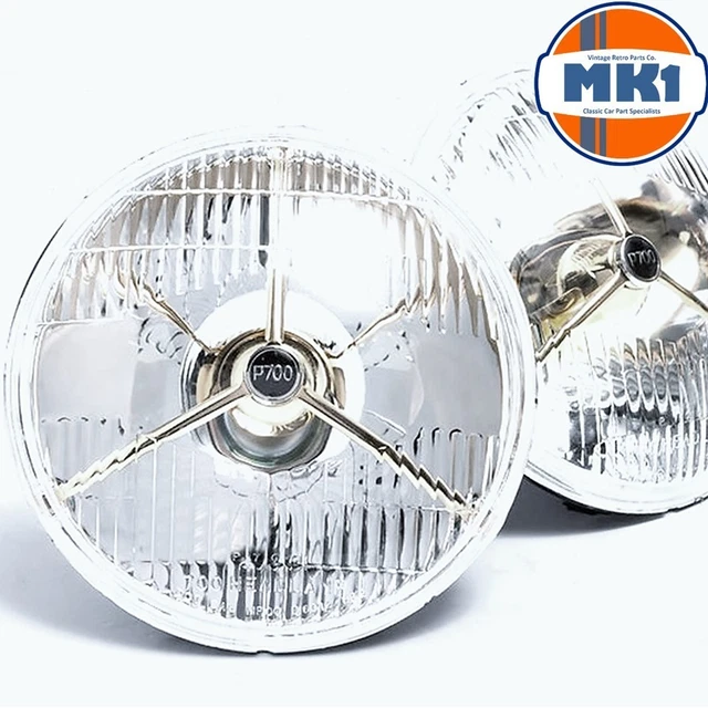 Bowers 7" Domed Lens Sealed Beam Headlamps – Classic Car H4 Halogen Conversion (Pair)