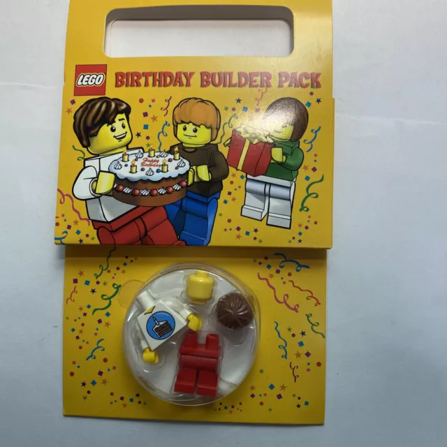 Lego Birthday Builder Pack party favors, Happy Birthday Minifigure, License Card