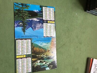 CALENDRIER ALMANACH PTT 1993 oberthur mittenwald colorado  dep 92 93 94 