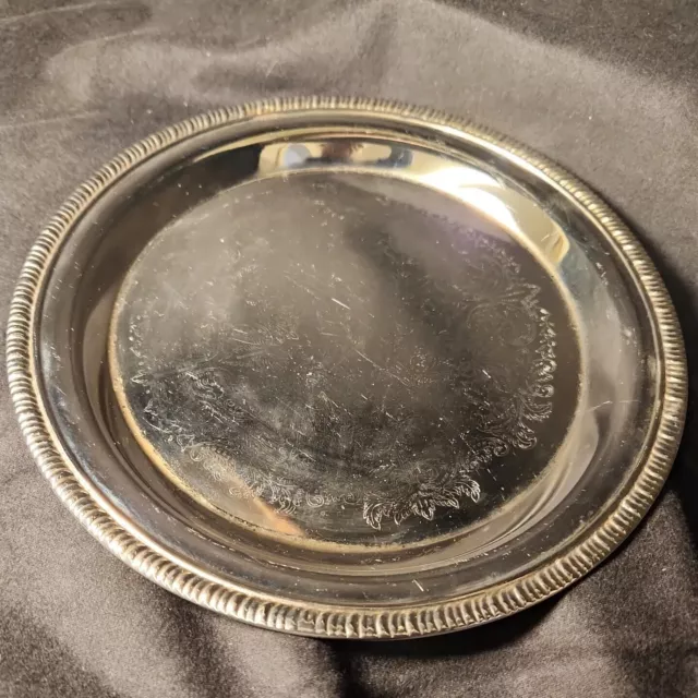 Godinger Silver Art Co. 9 1/4" silverplate tray Castleton Vintage Serving