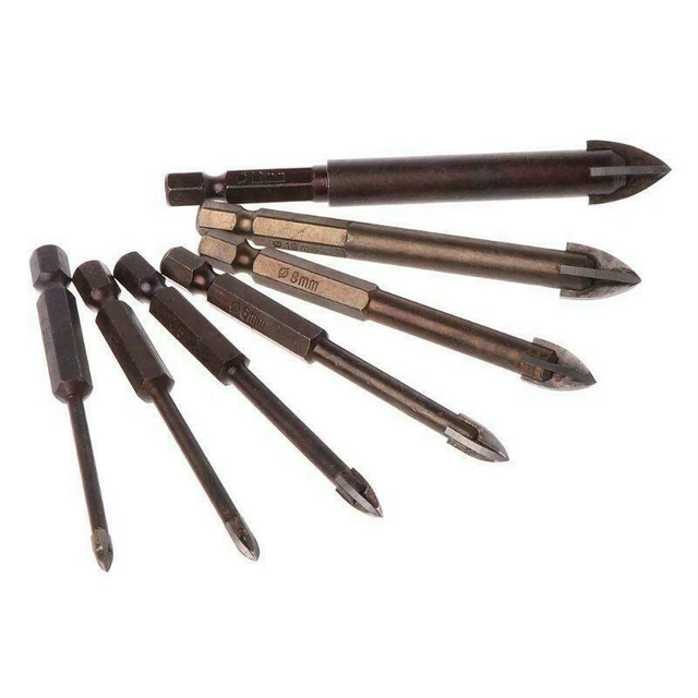 Drill Bit Céramique Béton Couteau Forage Trou Plastique Pointe Tête Équipement