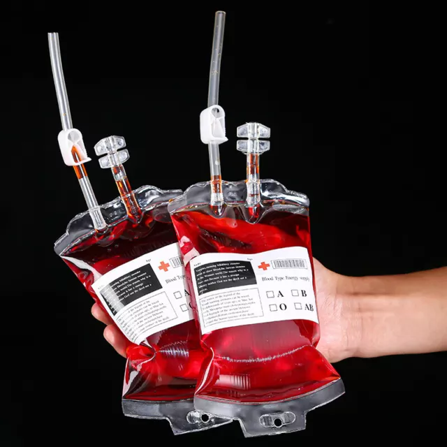 350ML Transparent Food Grade PVC Drink Beverage Bag Vampire Blood Bag DecoratiEL